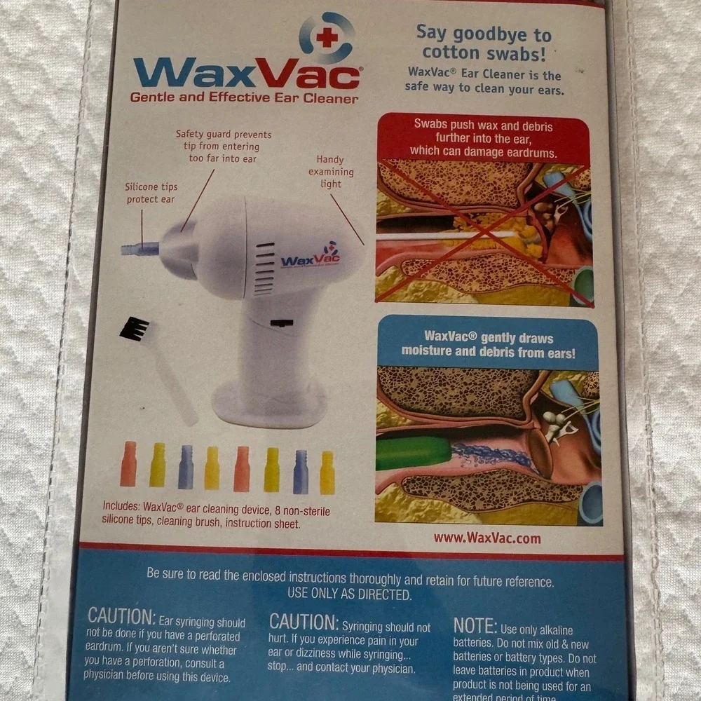 WaxVac Unisex Ear Cleaner  Regular White Blue